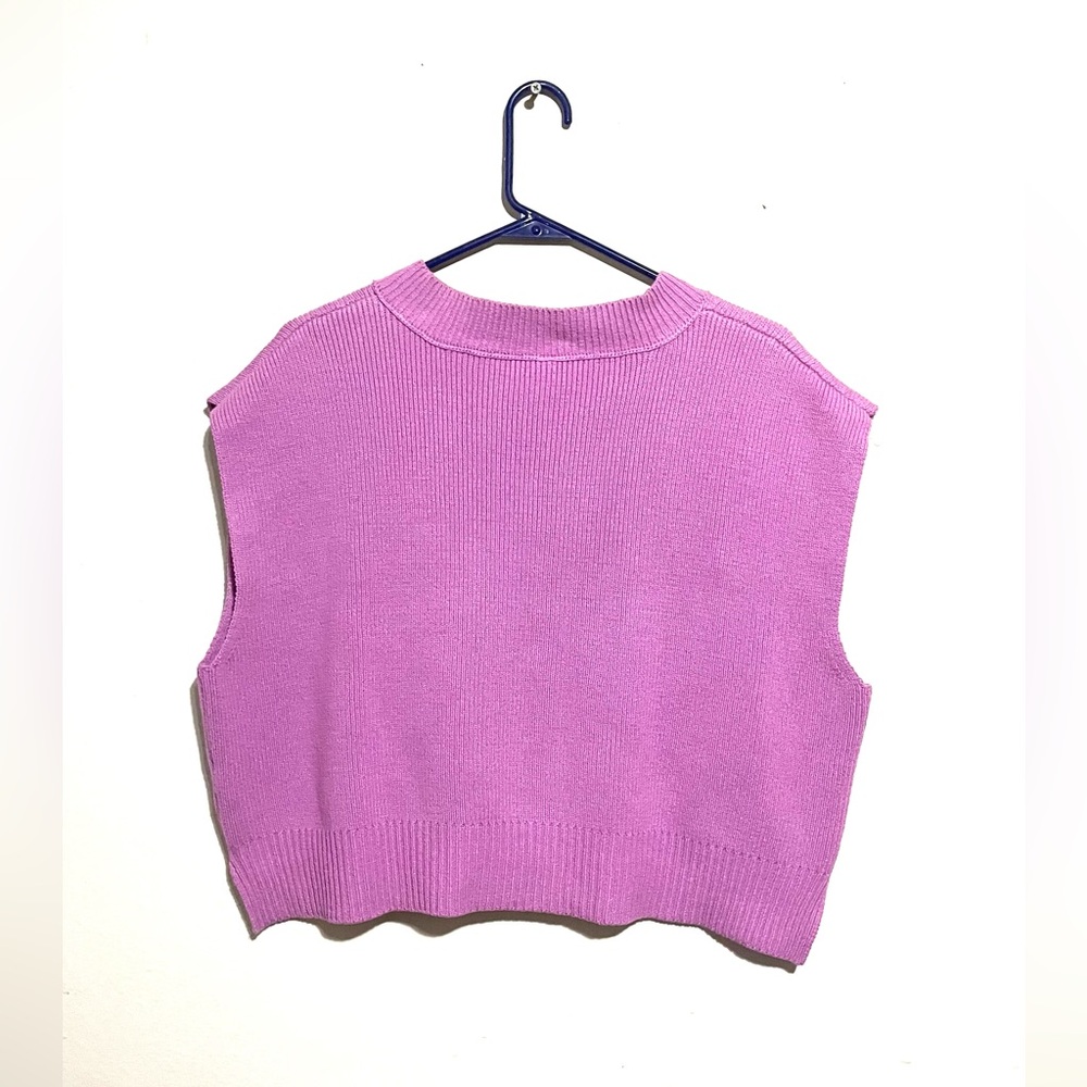 FREE PEOPLE EASY STREET Top Size M Sleeveless‎ Oversized in Beauty Berry - Picture 8 of 8